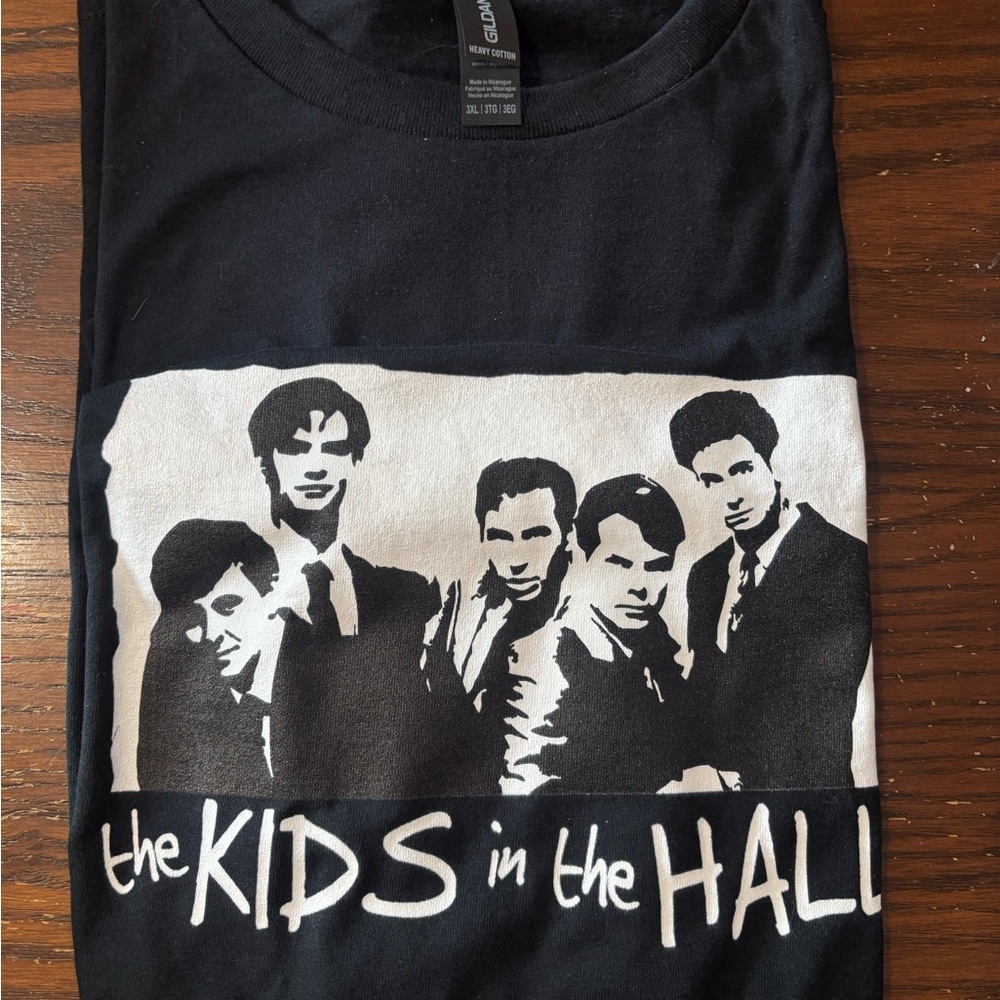 Gildan Black and White Graphic Tee